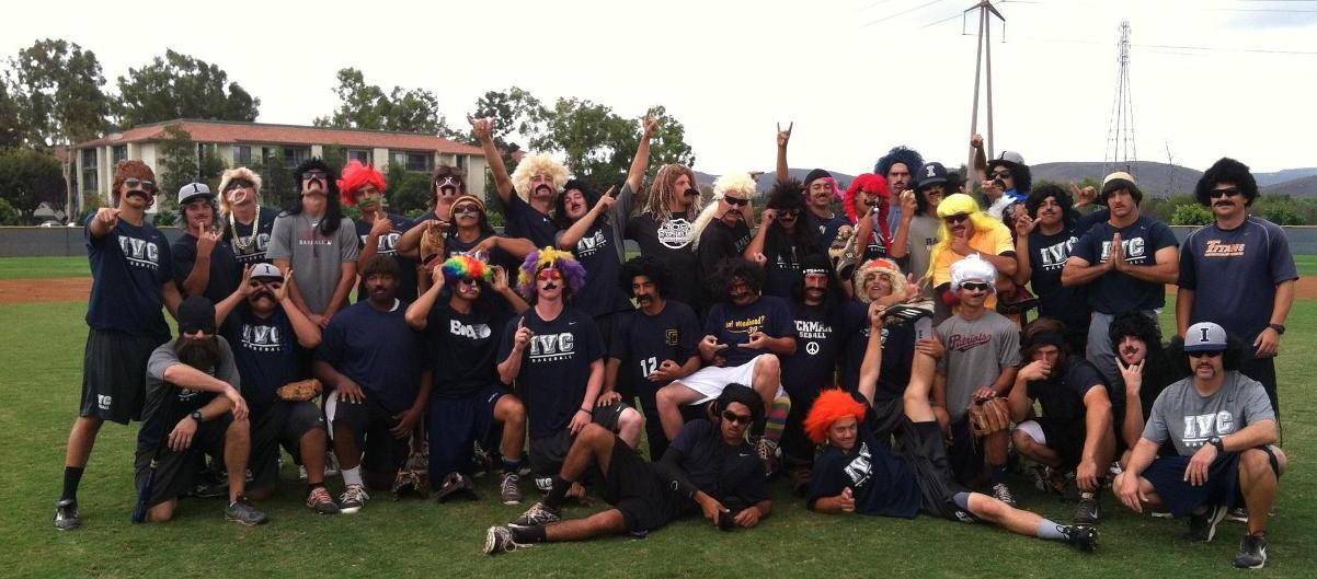 Irvine Valley baseball team on Halloween