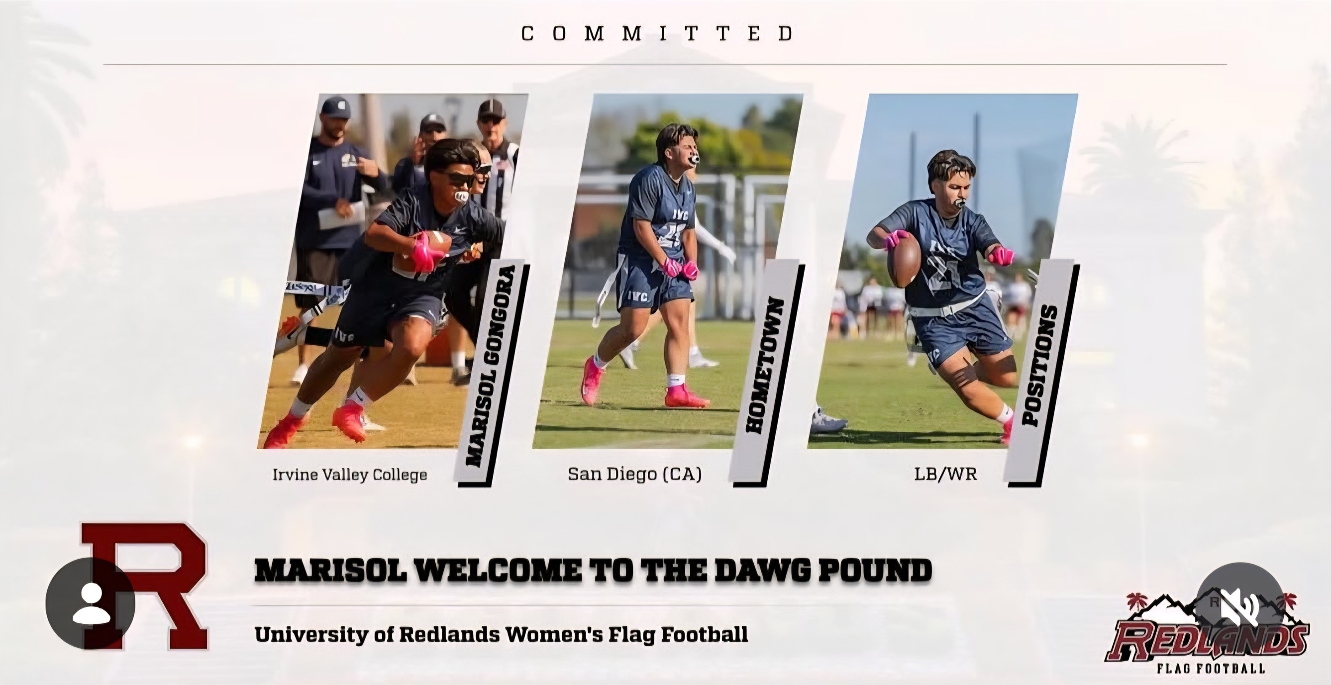 Flag football standout Marisol Gongora is off to Redlands