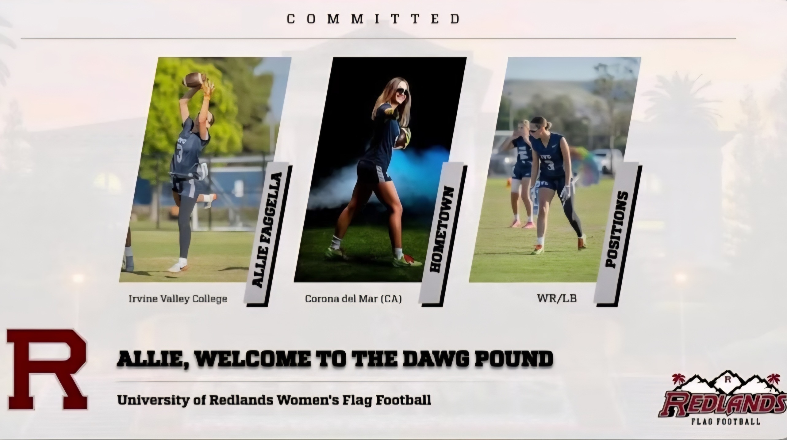 Flag football's Allison Faggella off to University of Redlands