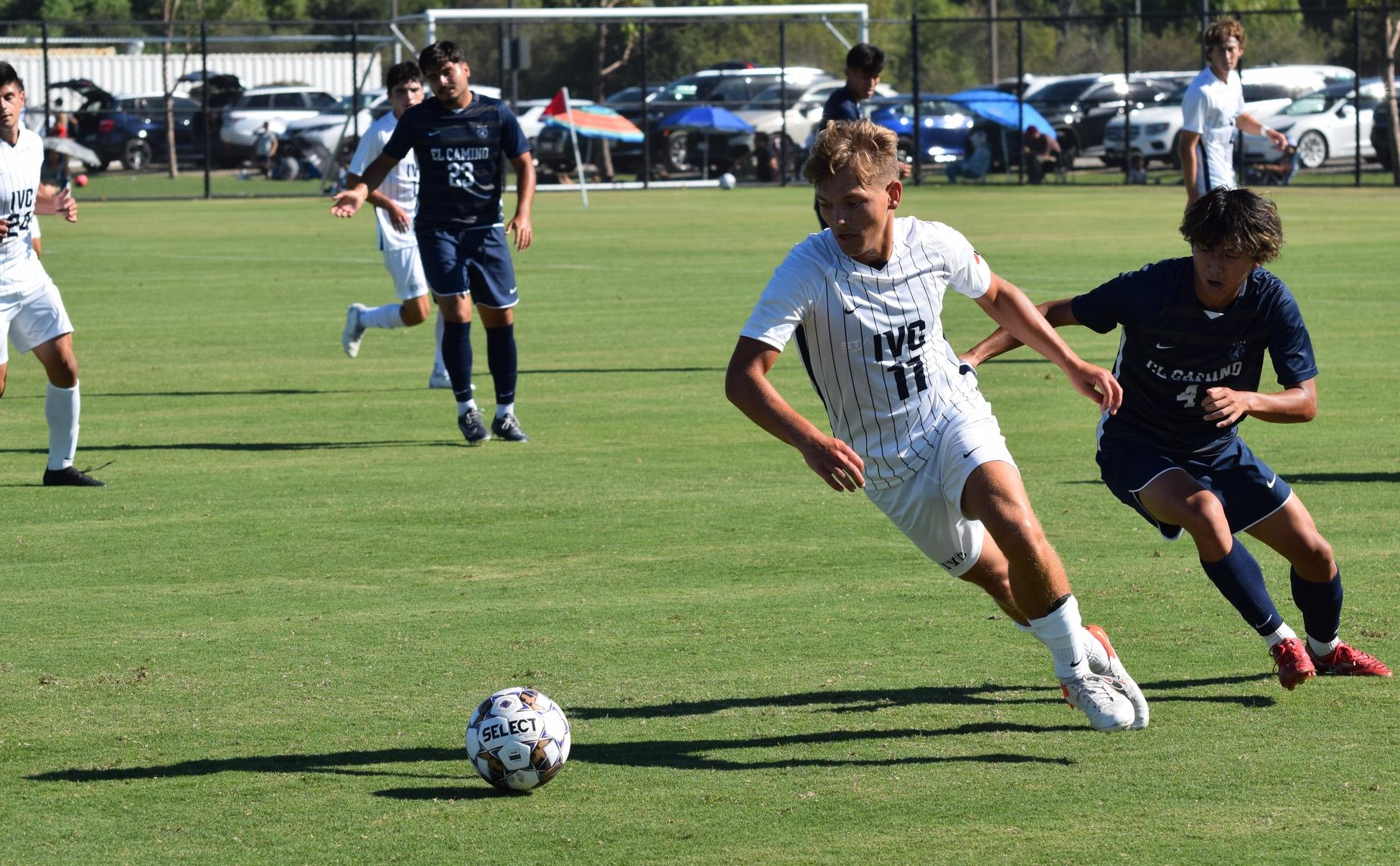 Men's soccer team drops opener to strong El Camino squad