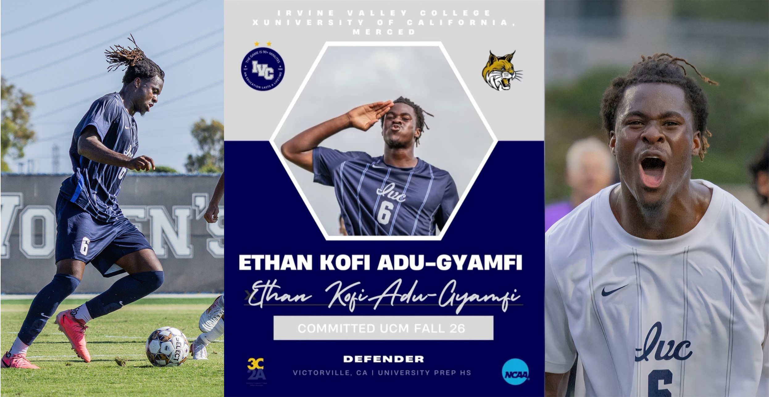 Men's soccer standout Kofi-Adu-Gyamfi off to UC Merced