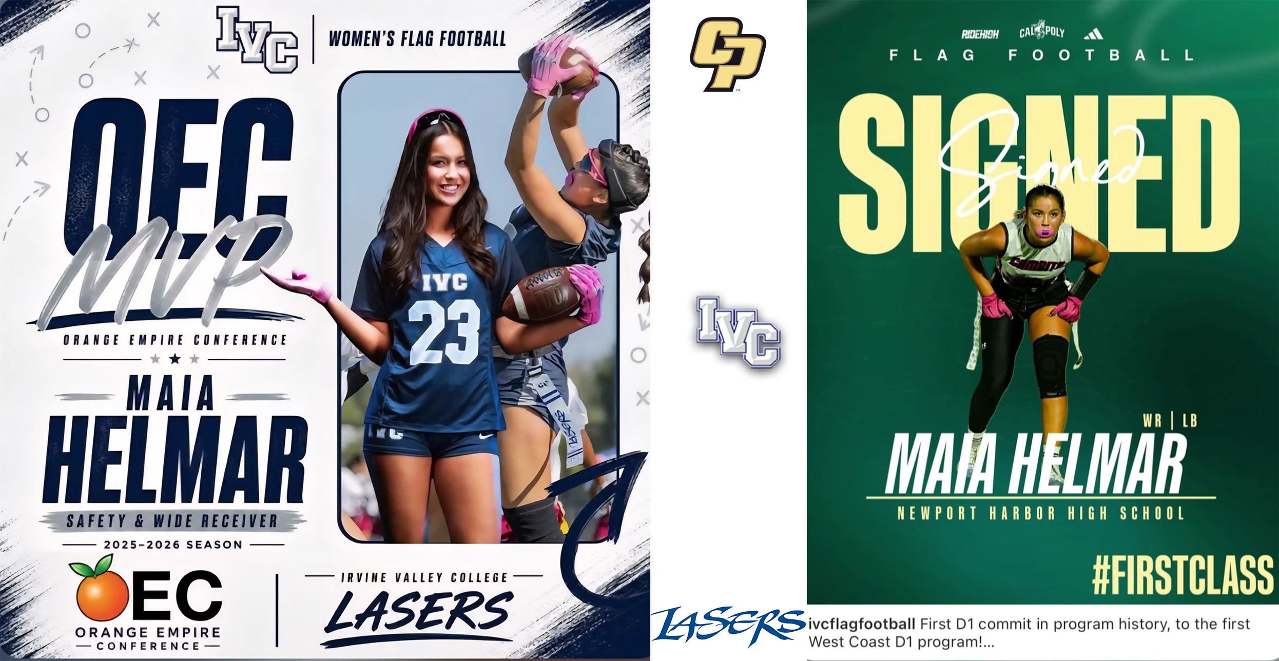 OEC Flag football MVP Maia Helmar headed to Cal Poly SLO