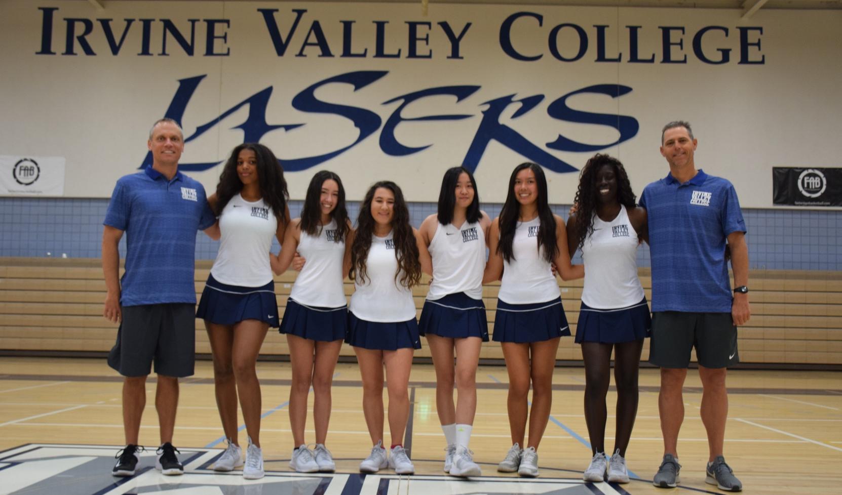 Women's tennis team stays unbeaten with easy win at Cerritos
